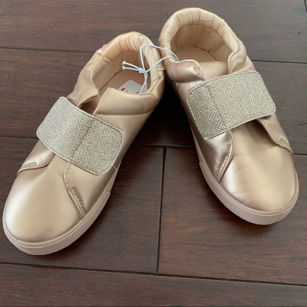 Kids Rose Gold Velcro Shoes Size 3